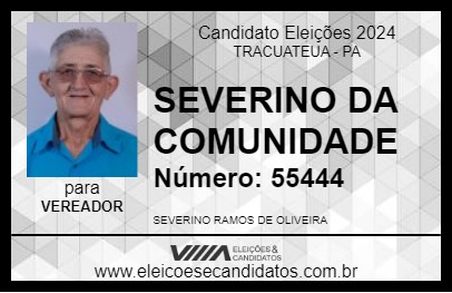 Candidato SEVERINO DA COMUNIDADE 2024 - TRACUATEUA - Eleições