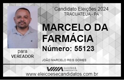 Candidato MARCELO DA FARMÁCIA 2024 - TRACUATEUA - Eleições