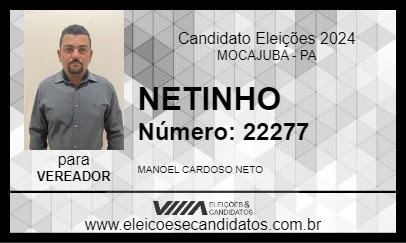 Candidato NETINHO 2024 - MOCAJUBA - Eleições