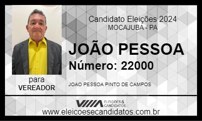 Candidato JOÃO PESSOA 2024 - MOCAJUBA - Eleições