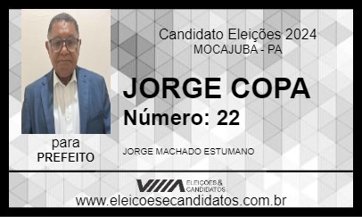 Candidato JORGE COPA 2024 - MOCAJUBA - Eleições