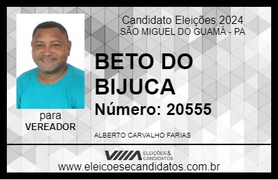 Candidato BETO DO BIJUCA 2024 - SÃO MIGUEL DO GUAMÁ - Eleições