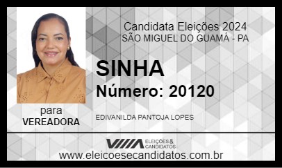 Candidato SINHA 2024 - SÃO MIGUEL DO GUAMÁ - Eleições