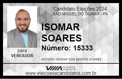 Candidato ISOMAR SOARES 2024 - SÃO MIGUEL DO GUAMÁ - Eleições