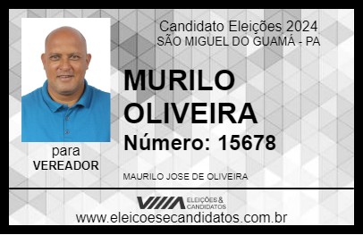 Candidato MURILO OLIVEIRA 2024 - SÃO MIGUEL DO GUAMÁ - Eleições