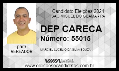 Candidato DEP CARECA 2024 - SÃO MIGUEL DO GUAMÁ - Eleições