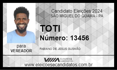 Candidato TOTI 2024 - SÃO MIGUEL DO GUAMÁ - Eleições