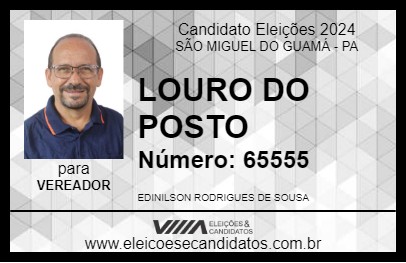 Candidato LOURO DO POSTO 2024 - SÃO MIGUEL DO GUAMÁ - Eleições