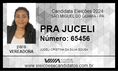 Candidato PRA JUCELI 2024 - SÃO MIGUEL DO GUAMÁ - Eleições