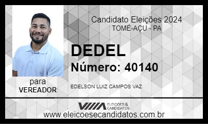 Candidato DEDEL 2024 - TOMÉ-AÇU - Eleições