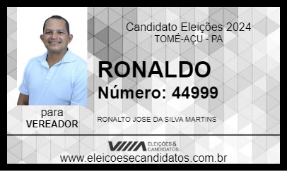 Candidato RONALDO 2024 - TOMÉ-AÇU - Eleições