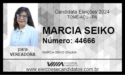 Candidato MARCIA SEIKO 2024 - TOMÉ-AÇU - Eleições