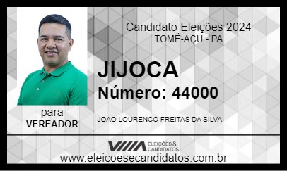 Candidato JIJOCA 2024 - TOMÉ-AÇU - Eleições