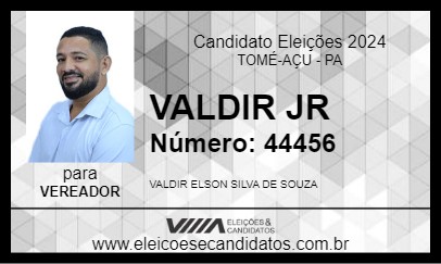 Candidato VALDIR JR 2024 - TOMÉ-AÇU - Eleições