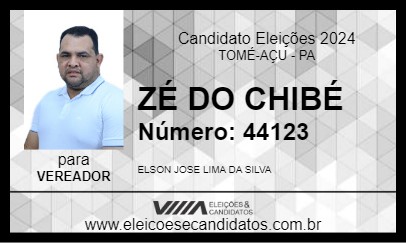 Candidato ZÉ DO CHIBÉ 2024 - TOMÉ-AÇU - Eleições