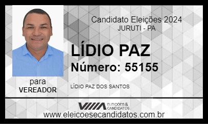 Candidato LÍDIO PAZ 2024 - JURUTI - Eleições