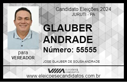 Candidato GLAUBER ANDRADE 2024 - JURUTI - Eleições