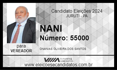 Candidato NANI 2024 - JURUTI - Eleições