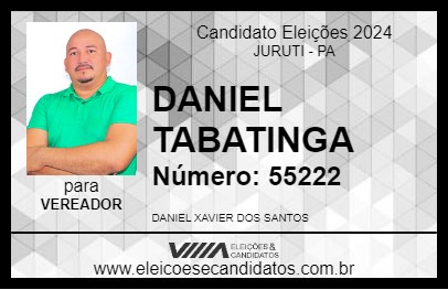 Candidato DANIEL TABATINGA 2024 - JURUTI - Eleições