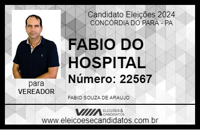 Candidato FABIO DO HOSPITAL 2024 - CONCÓRDIA DO PARÁ - Eleições