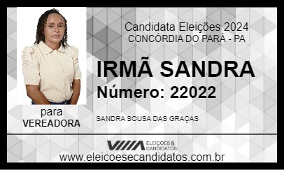 Candidato IRMÃ SANDRA 2024 - CONCÓRDIA DO PARÁ - Eleições