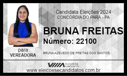 Candidato BRUNA FREITAS 2024 - CONCÓRDIA DO PARÁ - Eleições