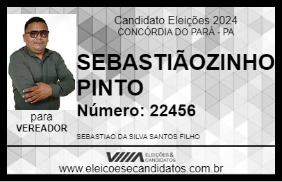 Candidato SEBASTIÃOZINHO PINTO 2024 - CONCÓRDIA DO PARÁ - Eleições