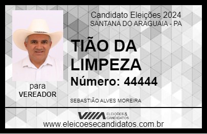 Candidato TIÃO DA LIMPEZA 2024 - SANTANA DO ARAGUAIA - Eleições