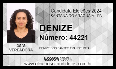 Candidato DENIZE 2024 - SANTANA DO ARAGUAIA - Eleições