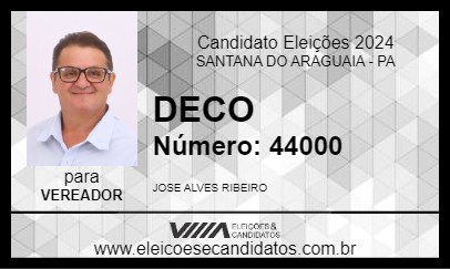 Candidato DECO 2024 - SANTANA DO ARAGUAIA - Eleições