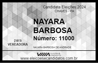 Candidato NAYARA BARBOSA 2024 - CHAVES - Eleições