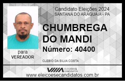 Candidato CHUMBREGA DO MANDI 2024 - SANTANA DO ARAGUAIA - Eleições