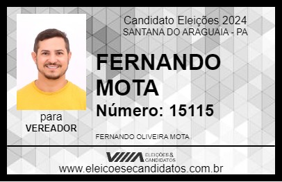 Candidato FERNANDO MOTA 2024 - SANTANA DO ARAGUAIA - Eleições