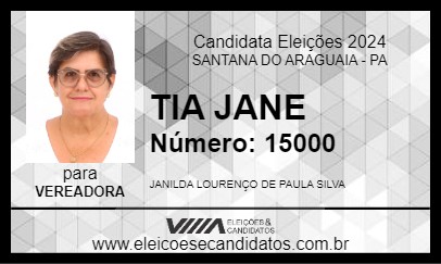 Candidato TIA JANI SILVA 2024 - SANTANA DO ARAGUAIA - Eleições