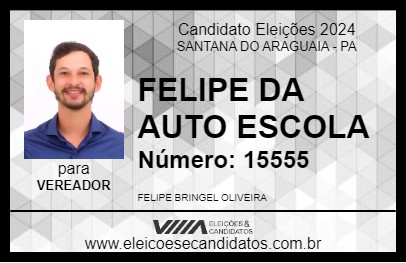 Candidato FELIPE DA AUTO ESCOLA 2024 - SANTANA DO ARAGUAIA - Eleições