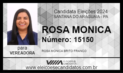 Candidato ROSA MONICA 2024 - SANTANA DO ARAGUAIA - Eleições