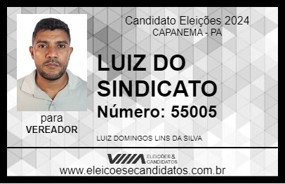 Candidato LUIZ DO SINDICATO 2024 - CAPANEMA - Eleições