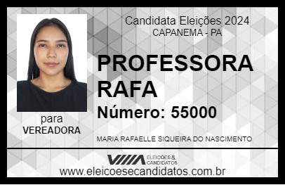 Candidato PROFESSORA RAFA 2024 - CAPANEMA - Eleições