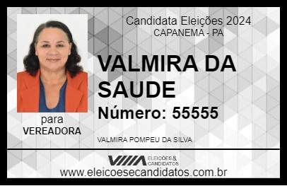 Candidato VALMIRA DA SAUDE 2024 - CAPANEMA - Eleições