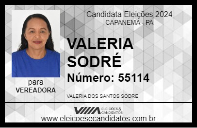 Candidato VALERIA SODRÉ 2024 - CAPANEMA - Eleições