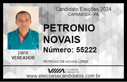 Candidato PETRONIO NOVAIS 2024 - CAPANEMA - Eleições