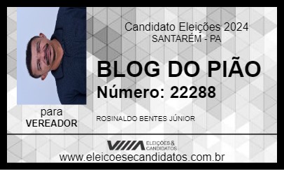 Candidato BLOG DO PIÃO 2024 - SANTARÉM - Eleições