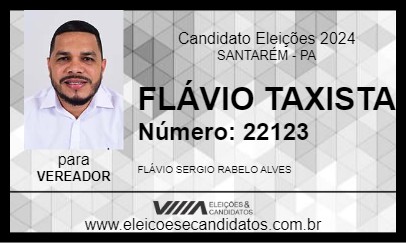 Candidato FLÁVIO TAXISTA 2024 - SANTARÉM - Eleições