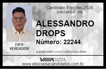 Candidato ALESSANDRO DROPS 2024 - SANTARÉM - Eleições