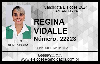 Candidato REGINA VIDALLE 2024 - SANTARÉM - Eleições