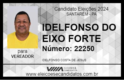 Candidato IDELFONSO DO EIXO FORTE 2024 - SANTARÉM - Eleições