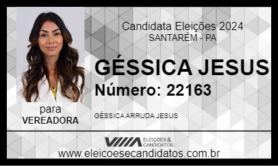 Candidato GÉSSICA JESUS 2024 - SANTARÉM - Eleições