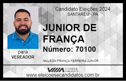 Candidato JUNIOR DE FRANÇA 2024 - SANTARÉM - Eleições