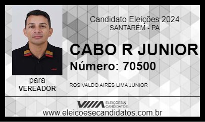 Candidato CABO R JUNIOR 2024 - SANTARÉM - Eleições