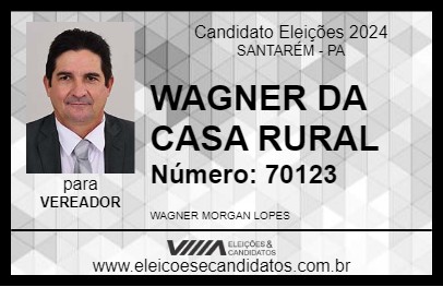 Candidato WAGNER DA CASA RURAL 2024 - SANTARÉM - Eleições